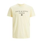 JACK & JONES Jprccmason Tee Ss bisiklet yaka erkek tişörtü, Pastel Sarı/Detay: jj Aw, S