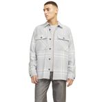 JACK & JONES JPRRAYMOND MELANGE CHECK LS OVERSHIRT SN Erkek Gömlek, Gri Melanj, S