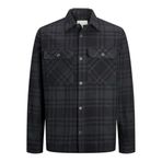 JACK & JONES JPRRAYMOND MELANGE CHECK LS OVERSHIRT SN Erkek Gömlek, Siyah, L
