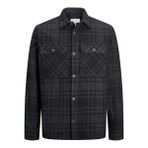 JACK & JONES JPRRAYMOND MELANGE CHECK LS OVERSHIRT SN Erkek Gömlek, Siyah, M
