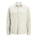 JACK & JONES JPRRAYMOND MELANGE SOLID LS OVERSHIRT SN Erkek Gömlek, Bej, M
