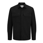 JACK & JONES JPRRAYMOND MELANGE SOLID LS OVERSHIRT SN Erkek Gömlek, Siyah, S