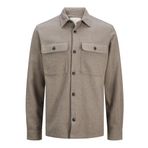 JACK & JONES JPRRAYMOND MELANGE SOLID LS OVERSHIRT SN Erkek Gömlek, Vizon, XXL