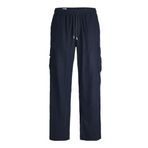 Jack & Jones Jpstbill Jjnate Linen Blend Cargo Jog SN Koyu Lacivert Erkek Kargo Pantolon