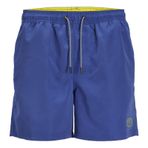 JACK & JONES JPSTFIJI JJSWIM SOLID S M L XL XXL Erkek Mayosu Yüzme Şortu, Bluing/Detay: Sağlam, S