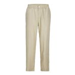 Jack & Jones Jpstkarl Jjlawrence Linen Chino SN Koyu Bej Jogger Erkek Pantolon