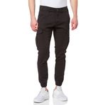 Jack & Jones Jpstmarco Jjjoe Cuffed Cargo Siyah Erkek Kargo Pantolon