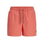 JACK & JONES JPSTMAUI JJSWIM SOLID S M L XL XXL Erkek Mayosu Yüzme Şortu, sıcak mercan, S