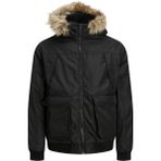 Jack & Jones Jwhgreat Padded Fur Bomber Erkek Mont & Ceket - 12217733 Black - 2XL