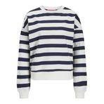 JACK & JONES JXALFA STRIPE RLX LS CREW SWT LN Kadın Sweatshirt, Vanilla Ice, L