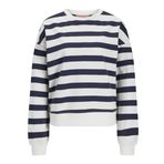 JACK & JONES JXALFA STRIPE RLX LS CREW SWT LN Kadın Sweatshirt, Vanilla Ice, M