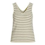 JACK & JONES JXAMARA TOP KNIT Kadın Triko/Kazak Bone White Stripes:/Chestnut XS