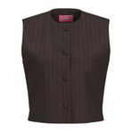 JACK & JONES JXANA MARY BRUSHED VEST TLR Kadın Yelek Bracken Stripes:white L