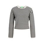 JACK & JONES JXDARSHA CREW NECK KNIT Kadın Triko/Kazak Vanilla Ice Stripes:/Black L