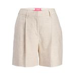 JACK & JONES JXELLIS STRUCTURED WIDE HW SHORTS TLR SN Kadın Şort Feather Gray Detail:WHITE MELANGE S
