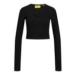 Jack & Jones Jxfillipa LS STR Rib Tee VT JRS Siyah Kadın T-shirt