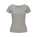 Jack & Jones Jxfinley STR Rib Top JRS Gri Kadın T-shirt
