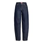 JACK & JONES JXFUJI IVY BARREL MW JEANS R295 DNM Kadın Jean Dark Blue Denim 27/32