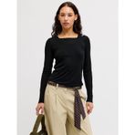 JACK & JONES Jxlisa Layer Ls Top Jrs Gömlek, M, 12303270, Black, Kadın