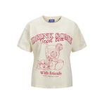 JACK & JONES JXLUCY Rahat Kalıp Kısa Kollu Tişört, L, 12281187, Vanilla Ice Print:ICED TEA, Kadın