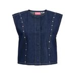 JACK & JONES JXMAE WAISTCOAT R295 DNM Kadın Gömlek Dark Blue Denim L