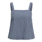 JACK & JONES JXPETRA SEERSUCKER SL TOP WVN Kadın Tişört Skyway Checks:Peacoat M
