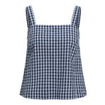 JACK & JONES JXPETRA SEERSUCKER SL TOP WVN Kadın Tişört Skyway Checks:Peacoat S