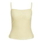 Jack & Jones Jxsage Mesh Top WVN Sarı Bej Kadın T-shirt