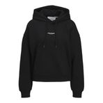 JACK & JONES JXSTUDIO VESTERBRO Kapüşonlu Sweatshirt, XS, 12280152, Black Print:BRIGHT WHITE JJXX STUDIO, kadın