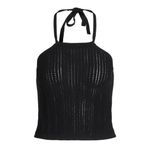 JACK & JONES JXZOELLA HALTERNECK TOP KNIT Kadın Triko/Kazak Black S