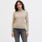 Jack & Jones Kadin Bogazli Uzun Kollu Kazak - Ada - 0019-Bej