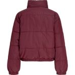 Jack & Jones Kadin Dik Yaka Puffer Mont - Tracy Uzun Kol Polyester Malzeme ile Şık Bordo - 476-Bordo