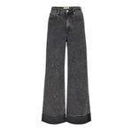 Jack & Jones kadın geniş kesim JXTOKYO Wide FOLD HW Jeans DNM LN, Grey Denim, 32W / 32L
