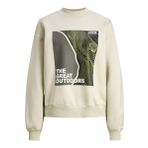 JACK & JONES Kadın JACK & JONES JXELLA LOOSE CREW LS SWT Sweatshirt, Kemik Rengi, M