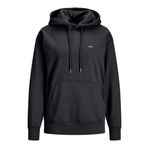 JACK & JONES Kadın JJXX JXABBIE RLX LS EVERY HOOD SWT NOOS Sweatshirt, Black Print:WHITE JJXX LOGO, S