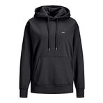 JACK & JONES Kadın JJXX JXABBIE RLX LS EVERY HOOD SWT NOOS Sweatshirt, Black Print:WHITE JJXX LOGO, XS