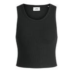 JACK & JONES Kadın JJXX JXFALLON STR SL RIB TOP JRS NOOS Tişört, Black , M