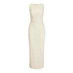 JACK & JONES Kadın JJXX JXFELINA MESH LONG DRESS WVN Elbise, Bone White, S