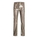 JACK & JONES Kadın JJXX JXKENYA HW STRAIGHT FAUX LEAT PANT NOOS Pantolon, Brindle Detail:SHINY, XS