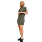 JACK & JONES Kadın JJXX JXWOOD SLIM SS SHORT DRESS SWT Elbise, Dusty Olive Stripes:WHITE + JJXX LOGO, S