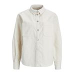 JACK & JONES Kadın Jxgelly New RLX Cord Overshirt Sn Ceket, Bone White, L