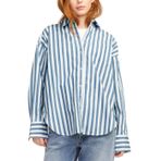 JACK & JONES Kadın JXJAMIE LS RELAXED POPLIN SHIRT WVN NOOS Gömlek Koyu Mavi XS