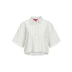 JACK & JONES Kadın JXLULU SS CROPPED LINEN BLEND SHIRT WVN Gömlek, Beyaz, M