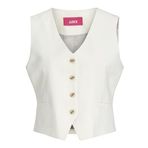 JACK & JONES Kadın JXMARY SHORT WAISTCOAT TLR Dikim Yelek Kemik Rengi L