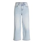 Jack & Jones Kadın JXMILLA WIDE HW CULOTTE LB JEANS DNM Jean, Açık Mavi Denim, 24/32