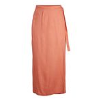 JACK & JONES Kadın JXOCEAN LINEN BLEND WRAP SKIRT WVN Uzun Etek Şeftali Pembesi M