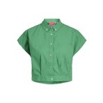 JACK & JONES Kadın JXPENNY LINEN BLEND SL SHIRT WVN SN Gömlek Yeşil L