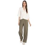 JACK & JONES Kadın JXPOPPY LINEN HW PANT PNT Pantolon, Dusty Olive, XS