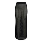 JACK & JONES Kadın JXPRESLEY SKIRT KNIT Uzun Etek Siyah XS