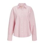 JACK & JONES Kadın JXSIVA OXFORD LS SHIRT WVN Gömlek Kırmızı M